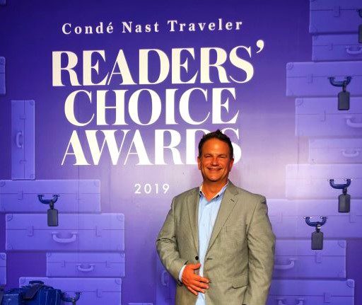 Tom Popper at Conde Nast Travel Reader's Choice Award