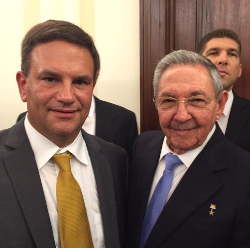 Tom Popper and Raul Castro
