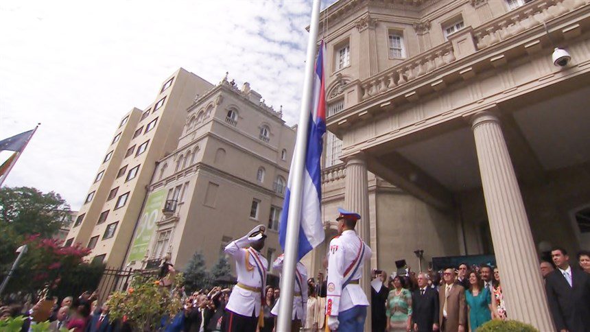 Cuban Embassy Flag Raising Ceremony