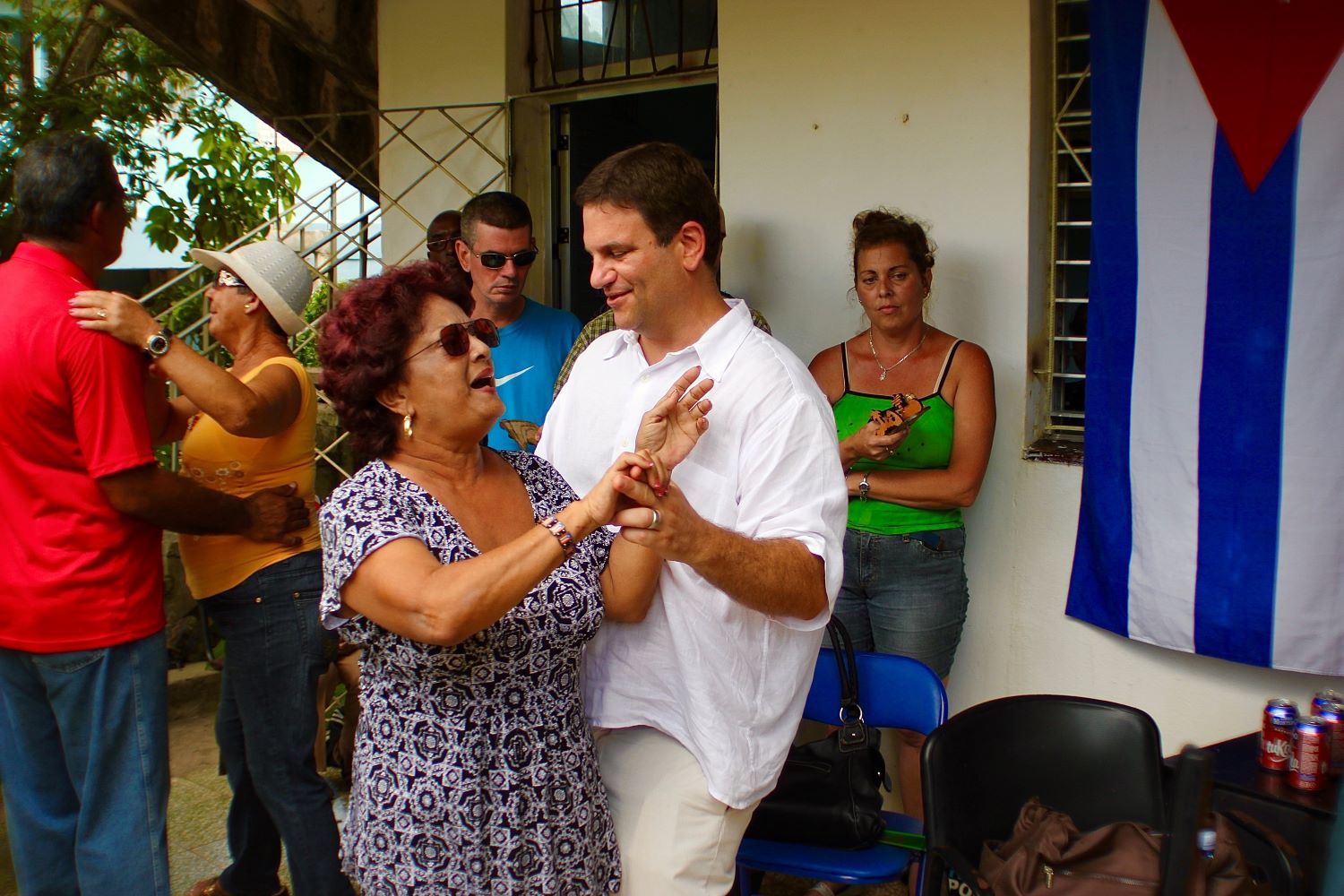 Tom Popper at the Cuban Association for the Blind, Havana, Cuba